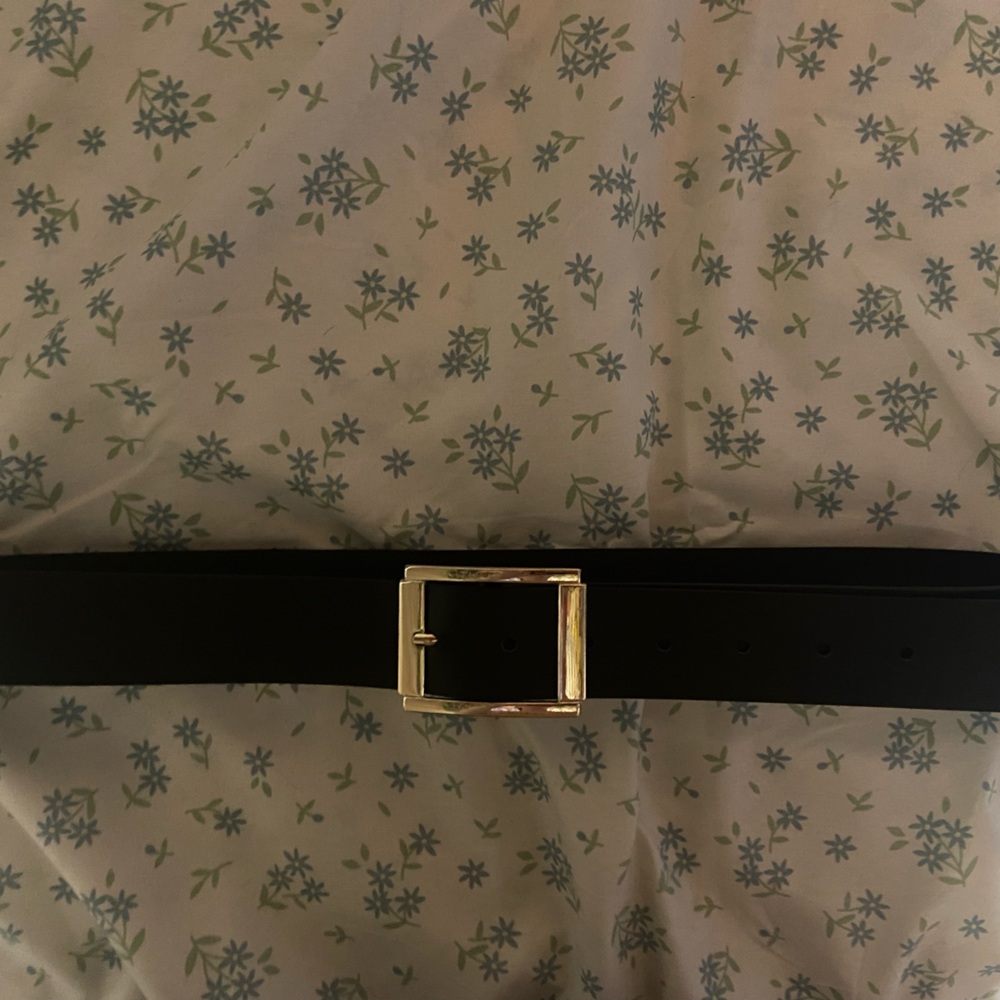 Black belt gold buckle